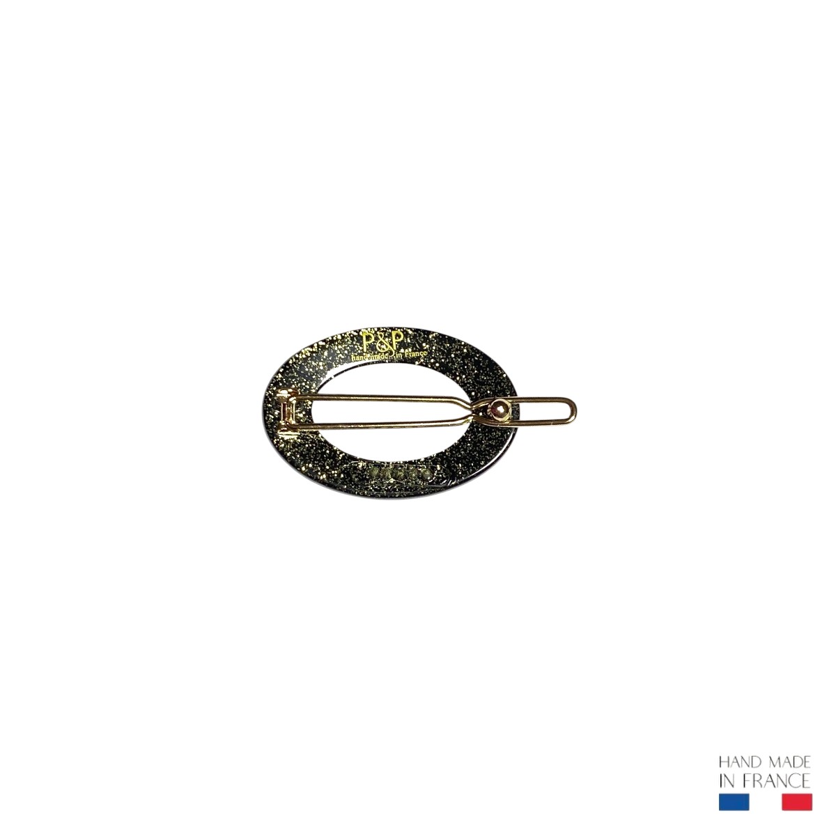petite barrette à cheveux chloé glossy pailleté or 2-Photoroom