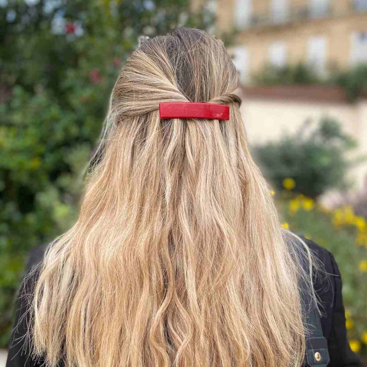 Barrette à cheveux rouge Carla