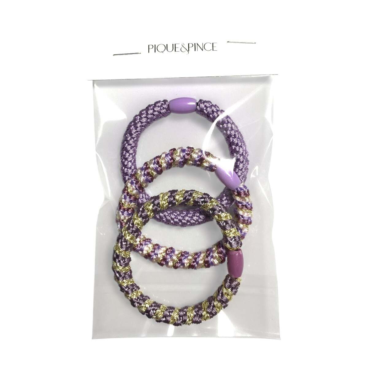 élastique à cheveux épais tressé sans métal collection violet 2