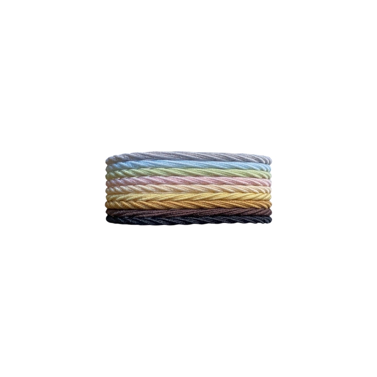 Petits élastiques à cheveux torsadés sans métal - Disponibles en 9 coloris