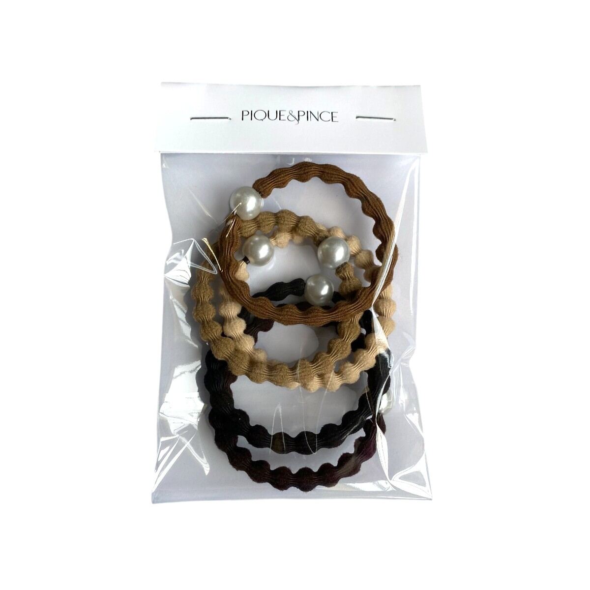 élastique à cheveux ondulé collection avec perle blanche 3