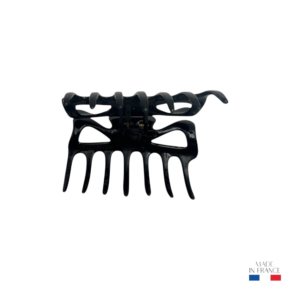 grande pince à cheveux forme papillon noir injecté 8,5 cm 3-Photoroom