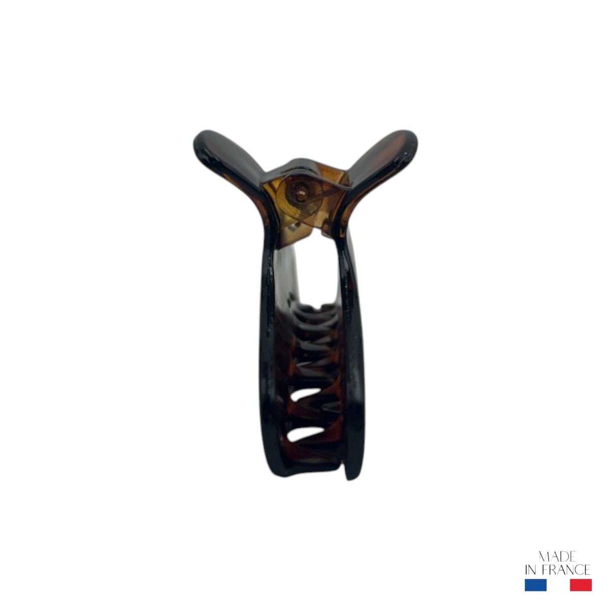 pince à cheveux classique marron 8 cm injecté 2-Photoroom