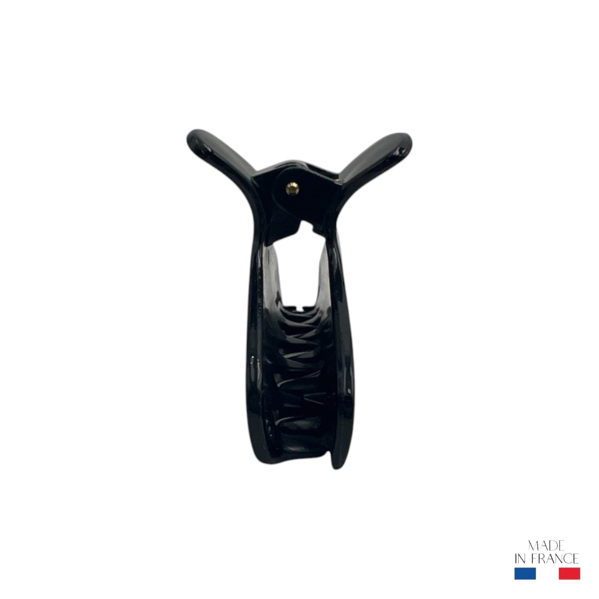 pince à cheveux classique noir 8 cm injecté 2-Photoroom