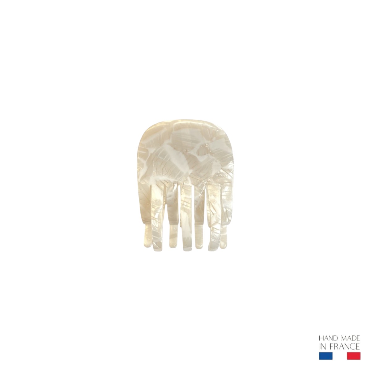 petite pince à cheveux blanc nacré 4 cm 2-Photoroom
