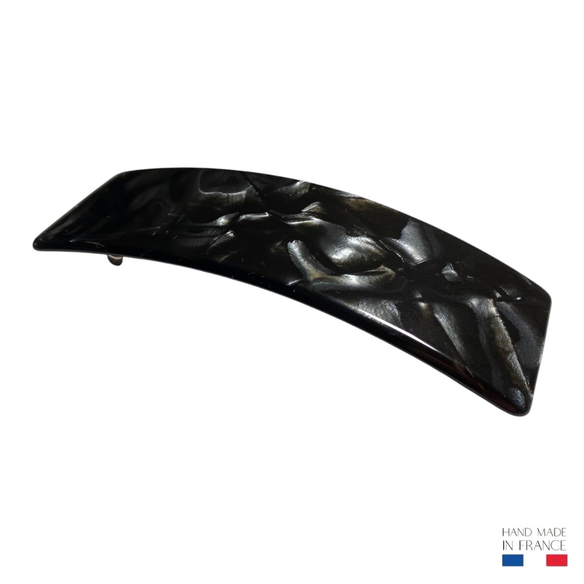 barrette à cheveux hortance classique noir nacré-Photoroom
