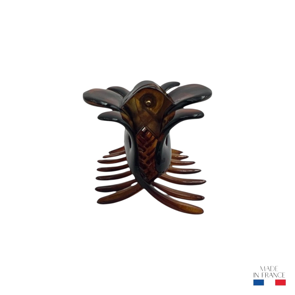 pince à cheveux crabe classique marron injecté 6,3 cm 2-Photoroom