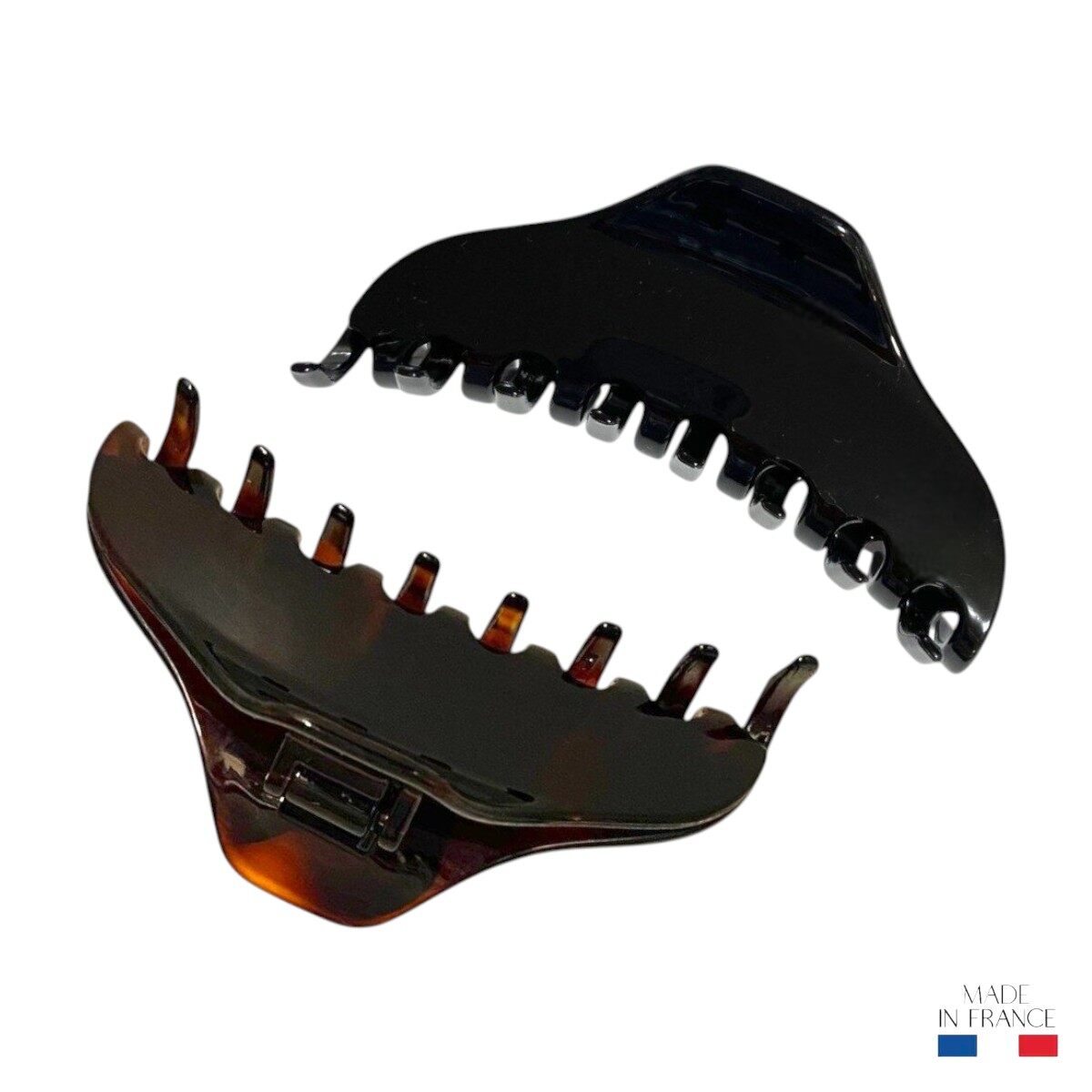 Pince à cheveux médium vison ou noire 9 cm