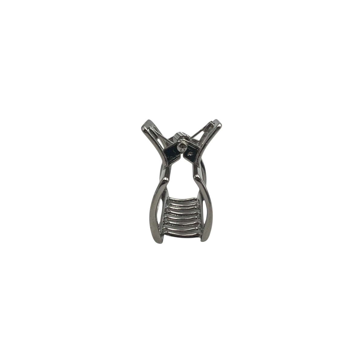 petite pince à cheveux rectangulaire argenté 4 cm 2-Photoroom