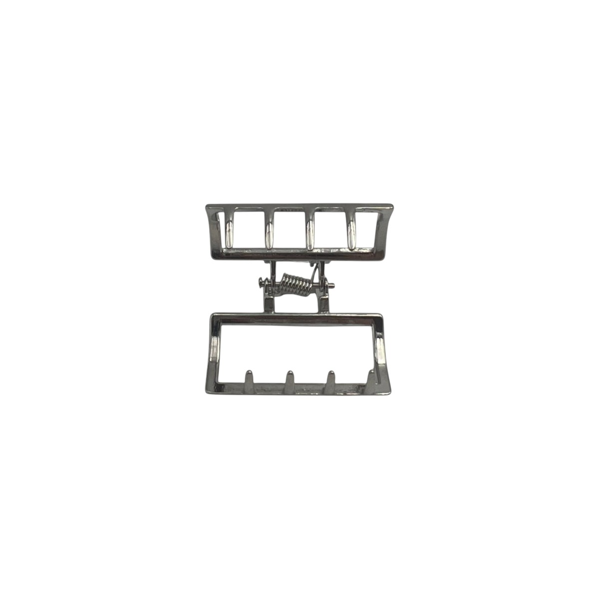 petite pince à cheveux rectangulaire argenté 4 cm 3-Photoroom