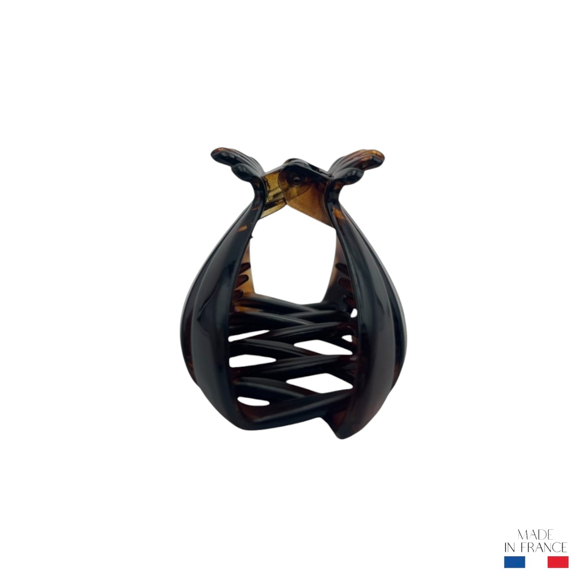 pince à cheveux crabe marron 8 cm injecté 2-Photoroom