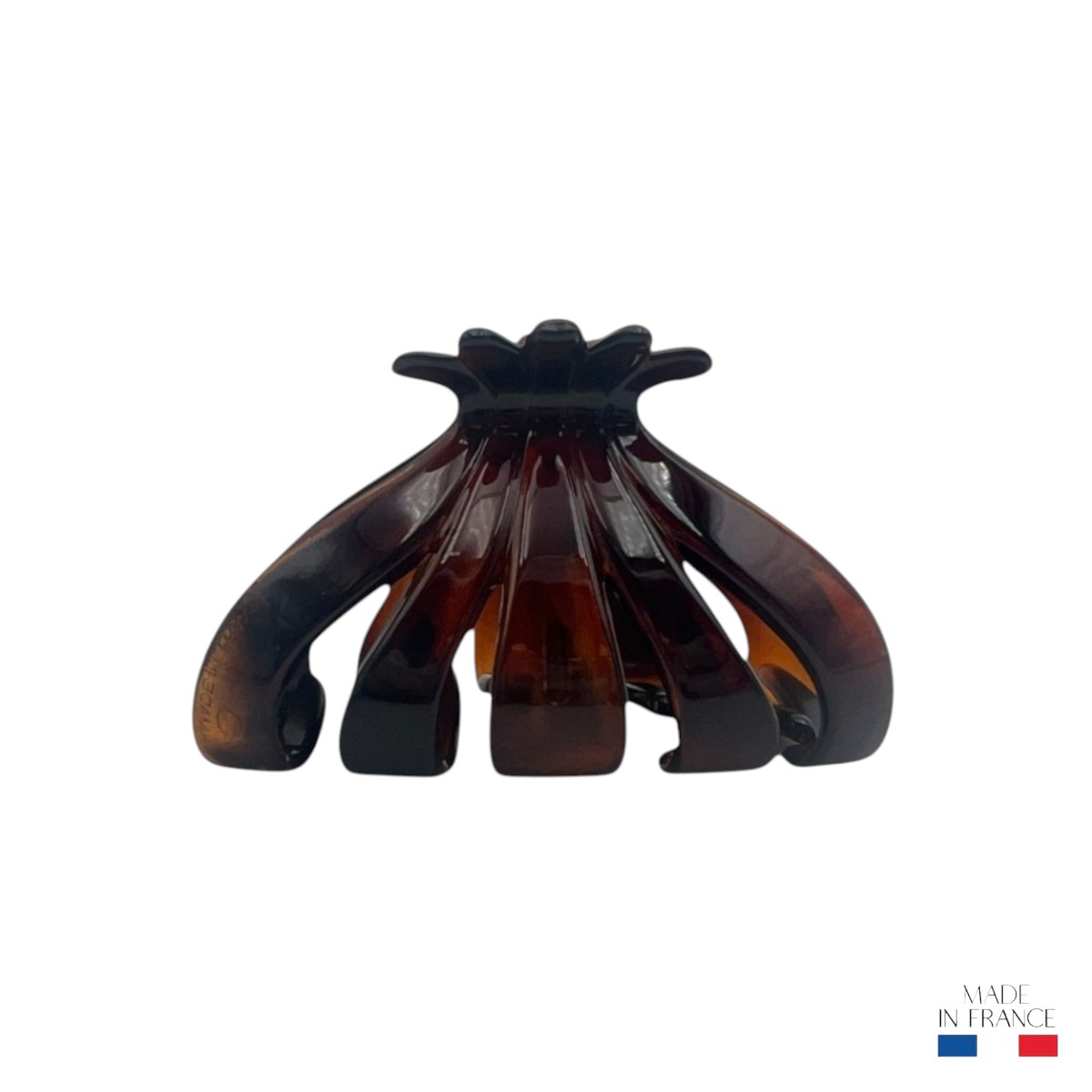 Grande Pince à cheveux crabe marron 8 cm