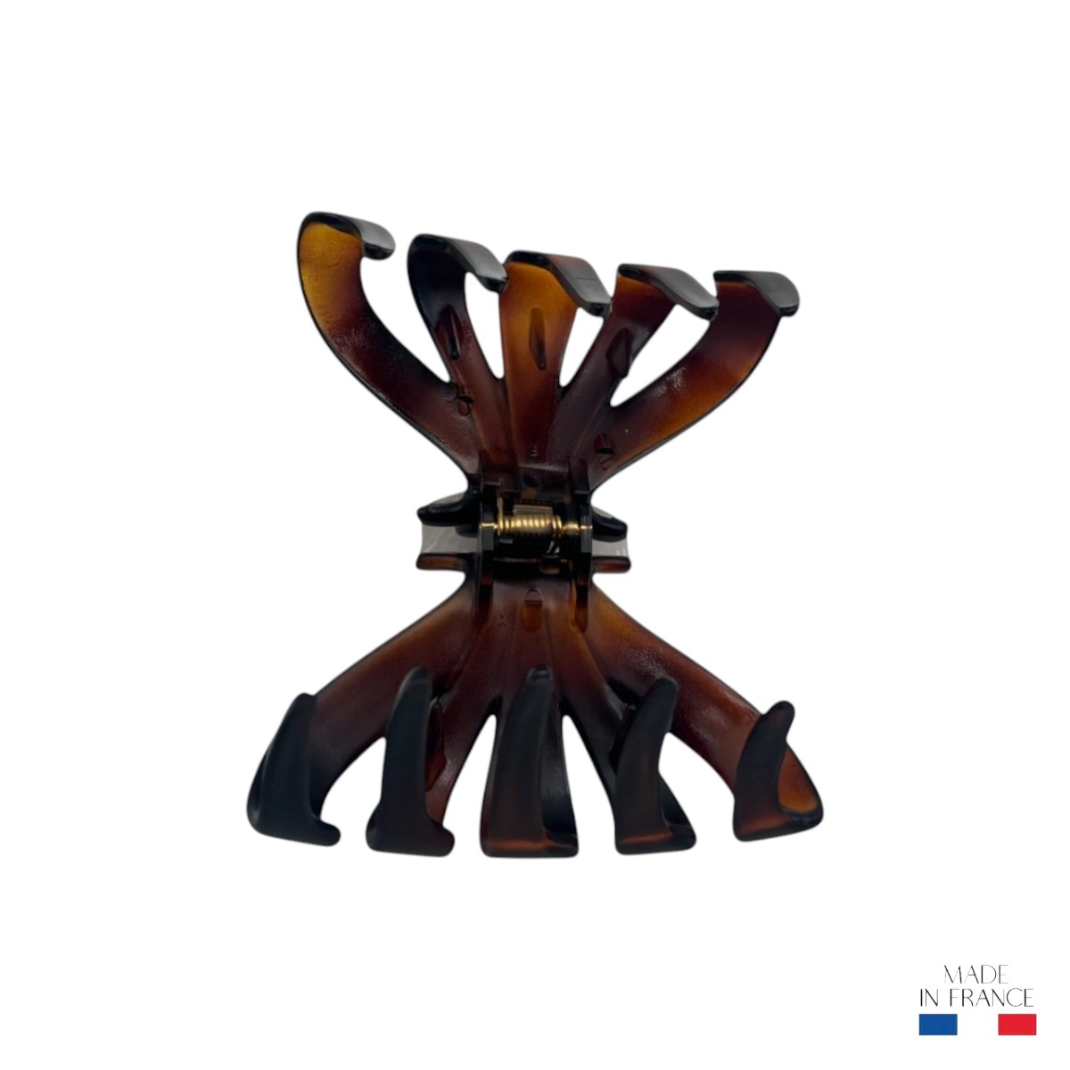 pince à cheveux crabe marron 8 cm injecté 3-Photoroom