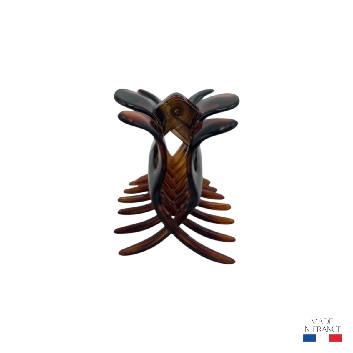 grande pince à cheveux marron injecté 8,5 cm 2-Photoroom