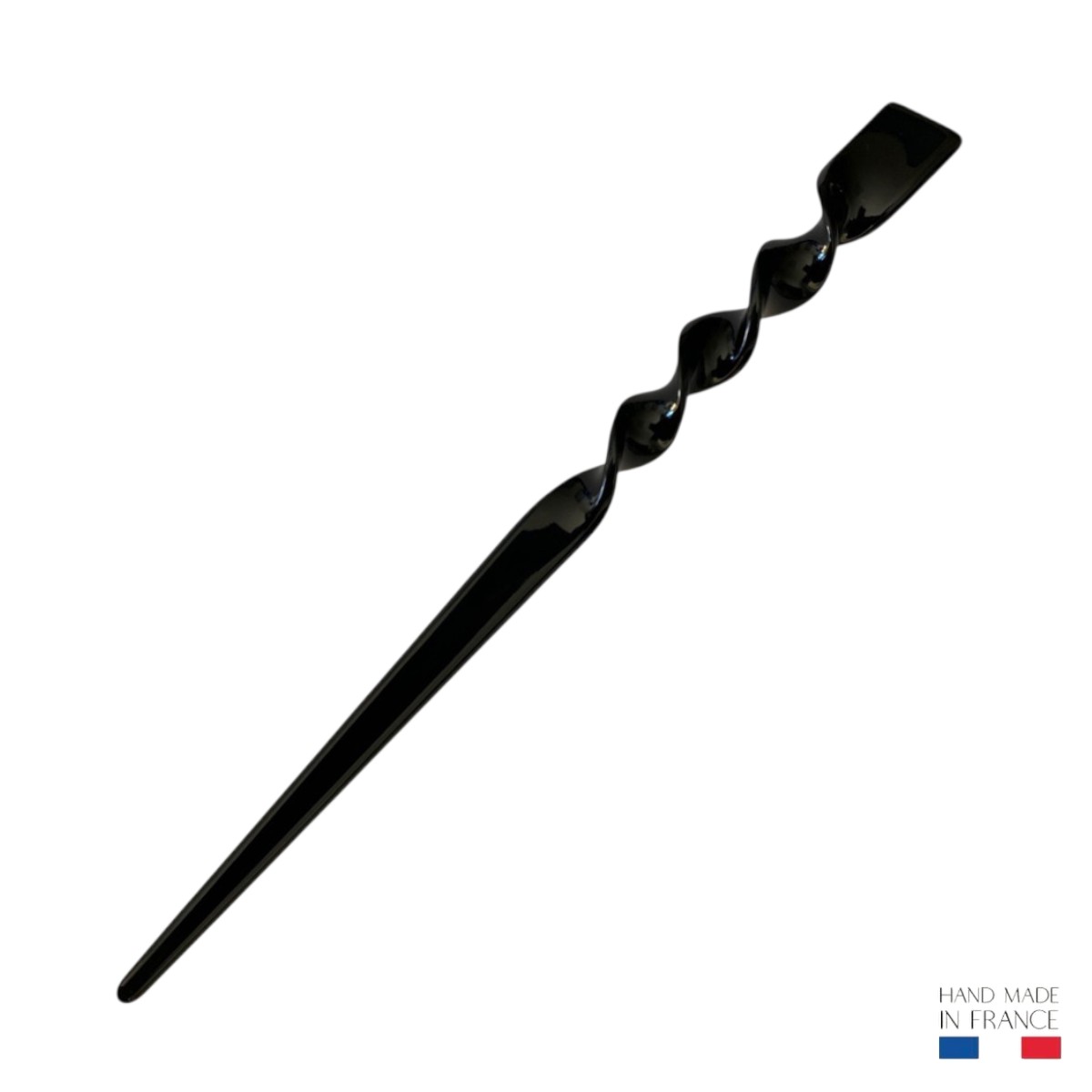 pic à cheveux torsadé 19 cm noir-Photoroom