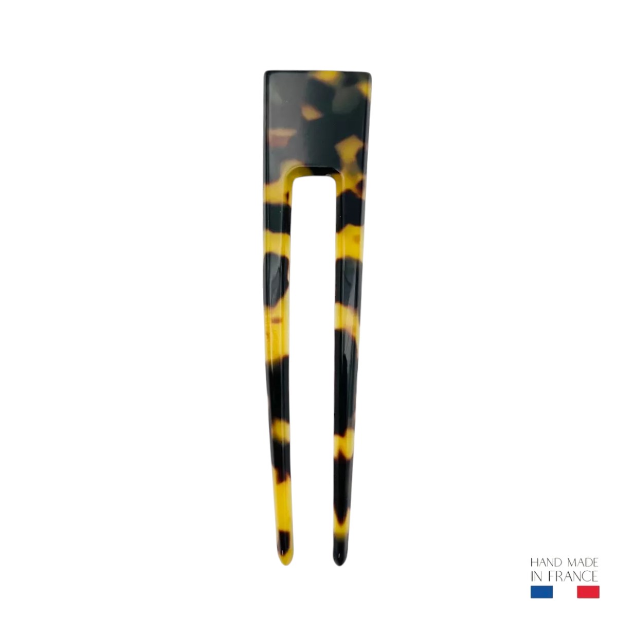 Épingle à chignon style rétro 10 cm - Écaille foncée