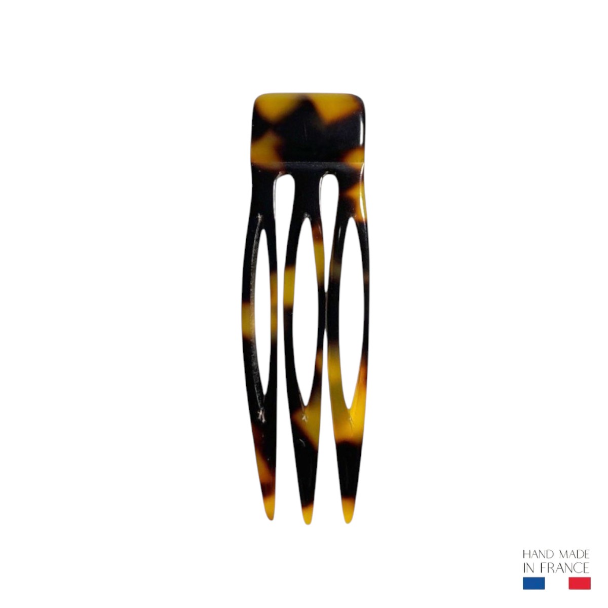 Peigne à cheveux Écaille Foncée - 3 dents