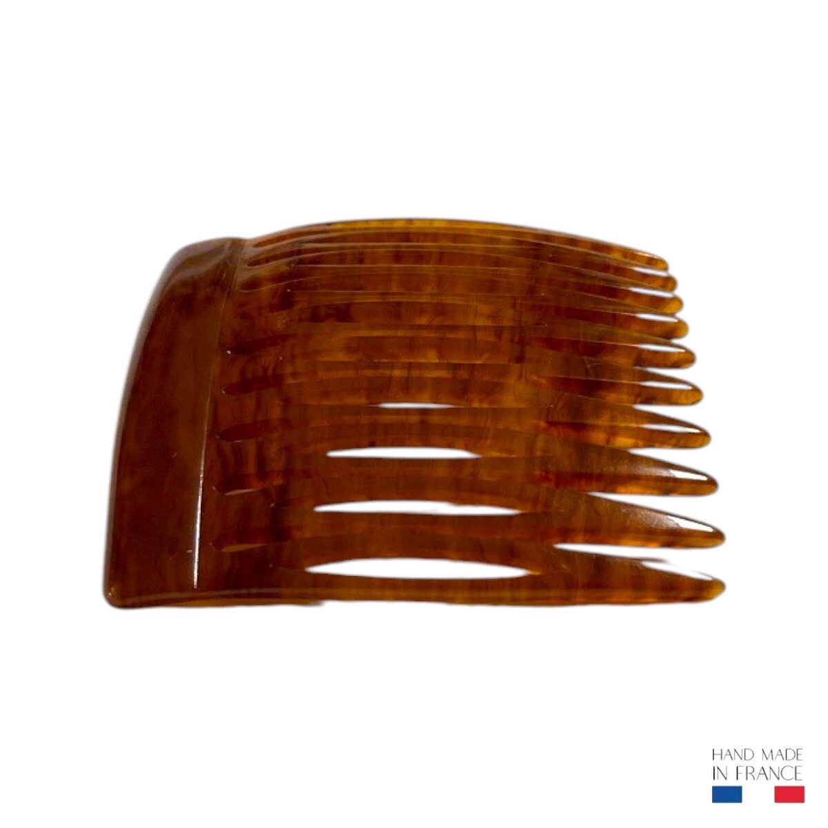 peigne à cheveux 10 dents écaille caramel 3