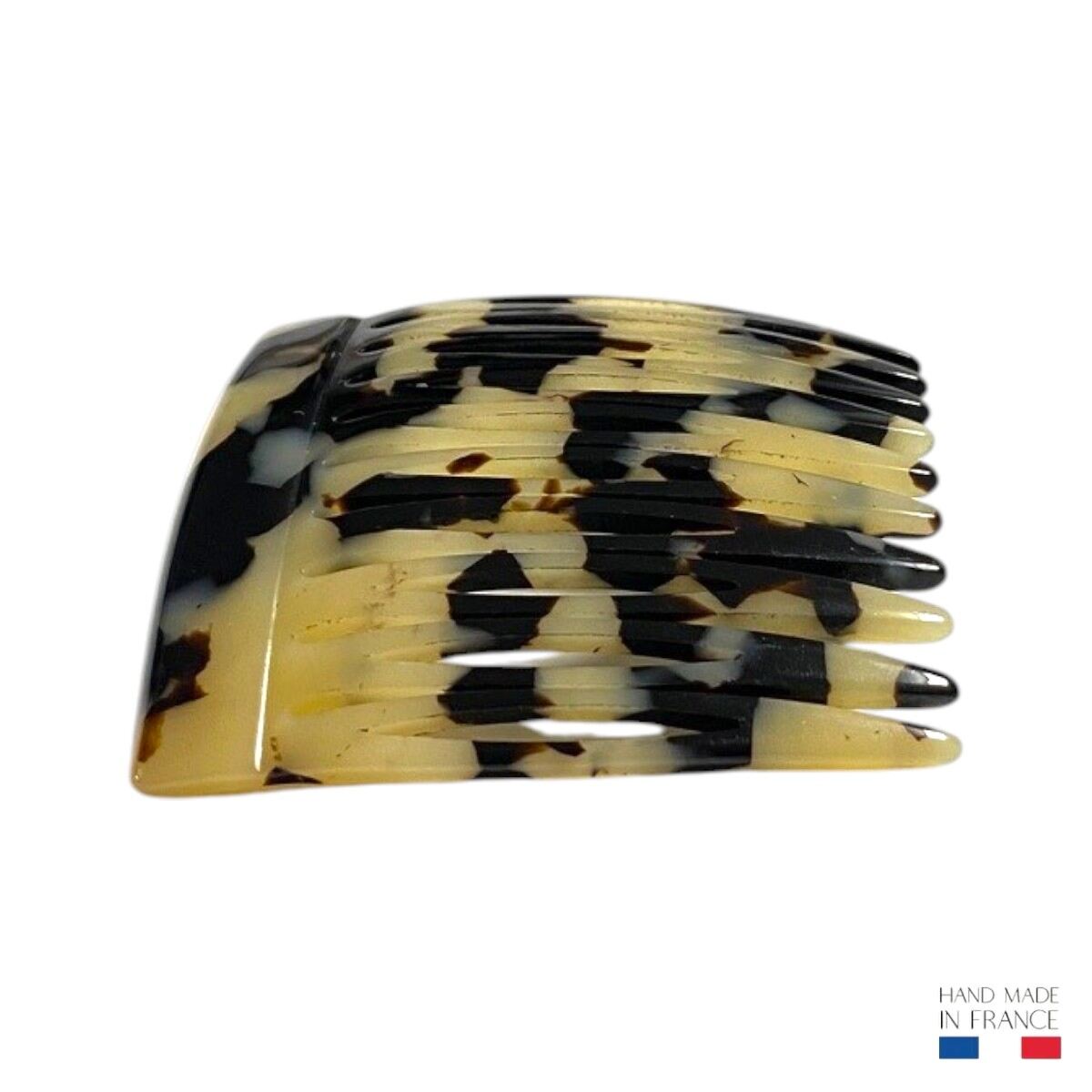 peigne à cheveux 10 dents écaille claire 3