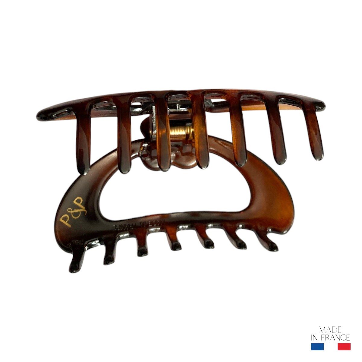 pince à cheveux motif trèfle 8,5 cm vison 4