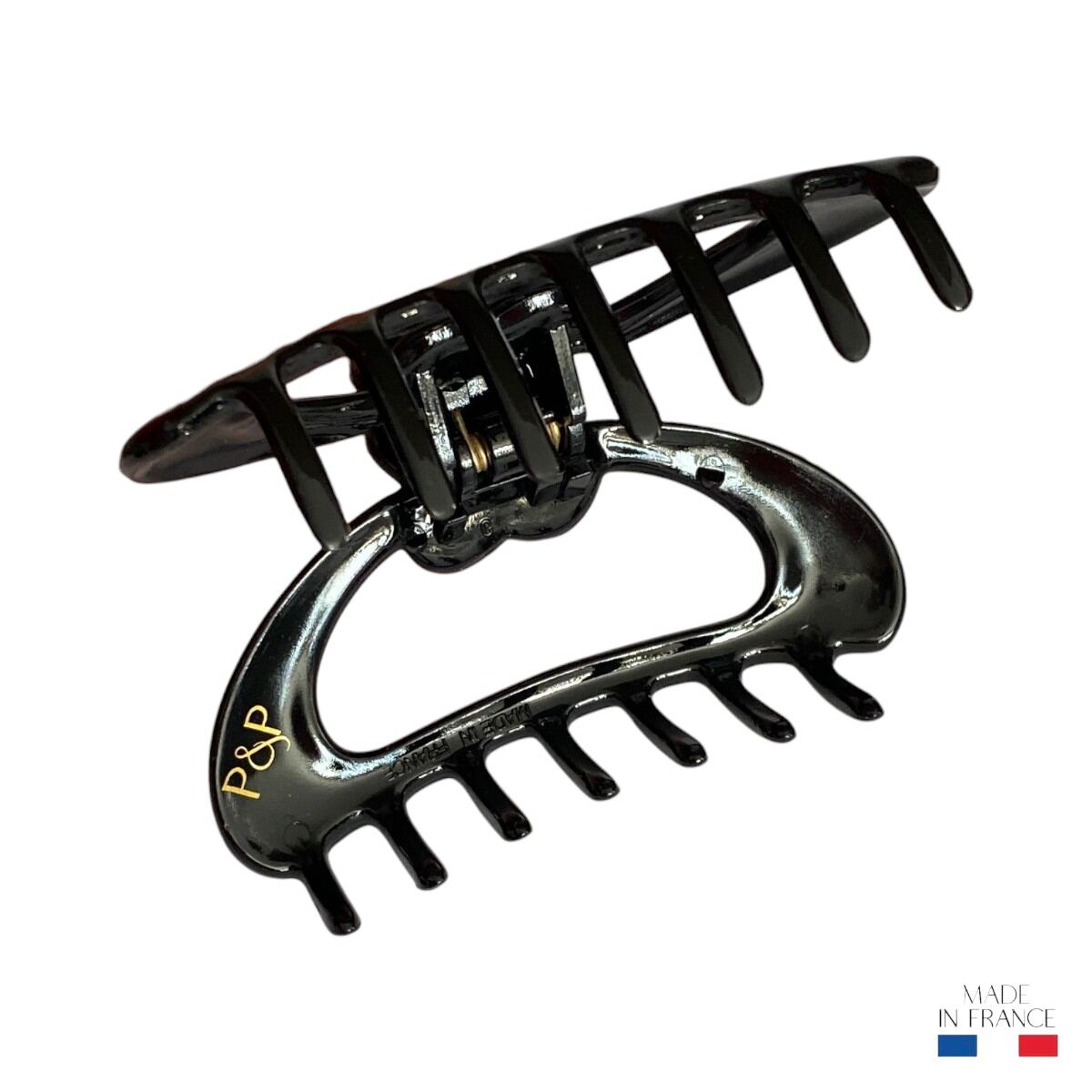 pince à cheveux motif trèfle 8,5 cm noir 4