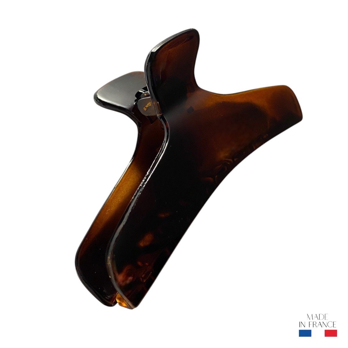 Grande pince à cheveux vison 10 cm