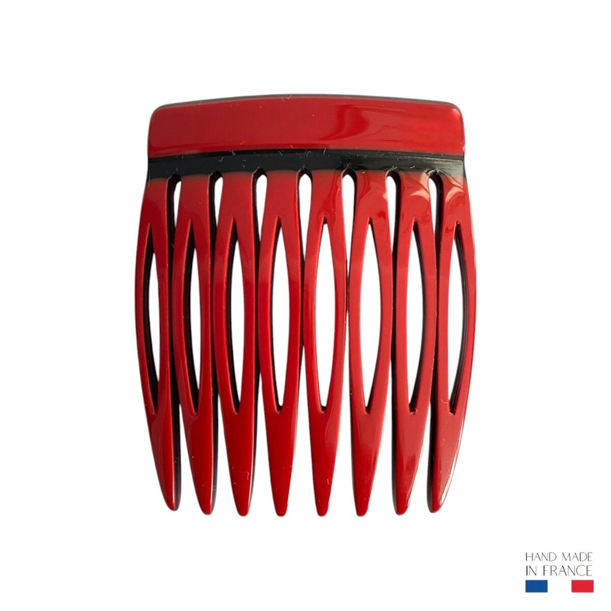 Peigne à cheveux Rouge et Noir - 8 dents