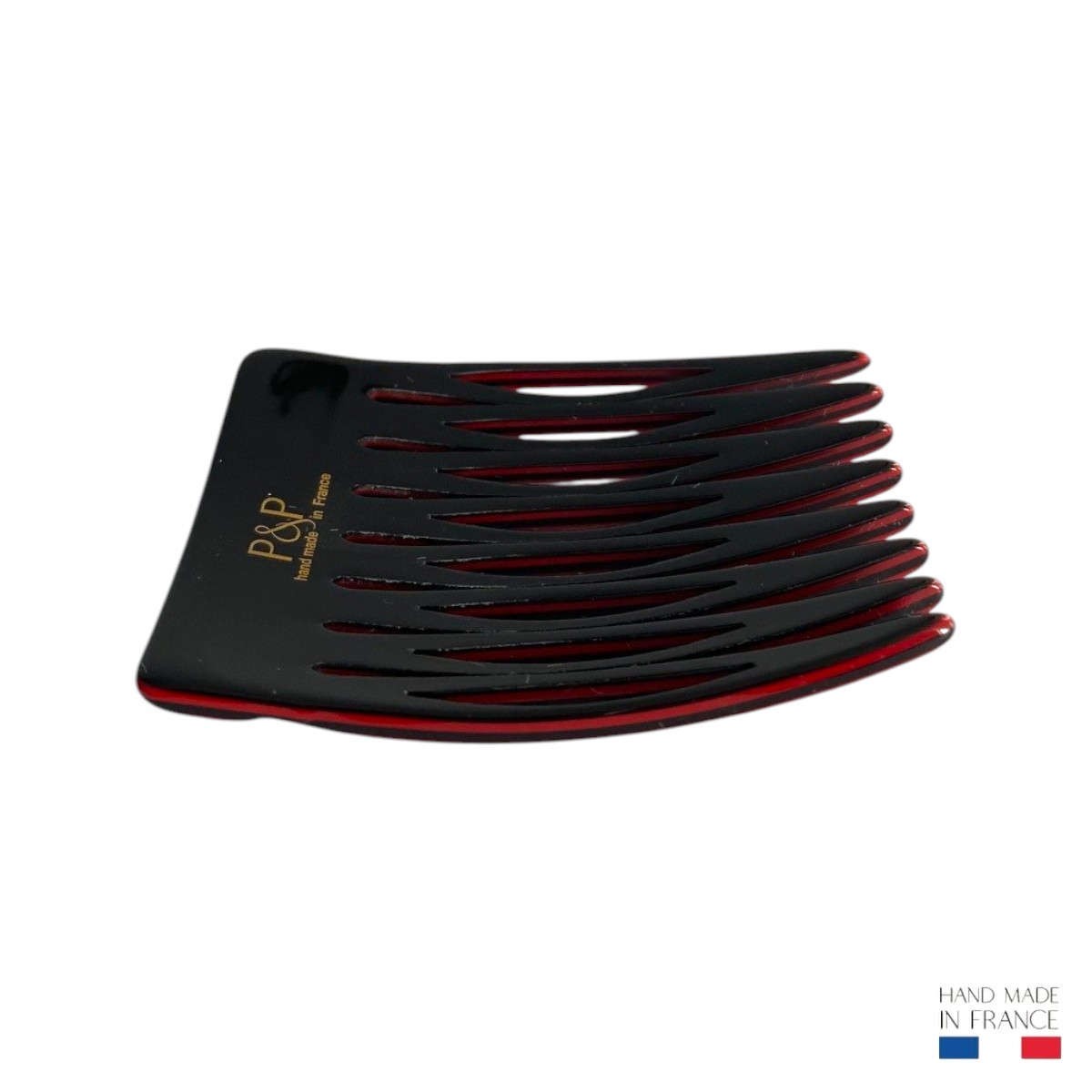 peigne à cheveux 8 dents rouge et noir 4-Photoroom