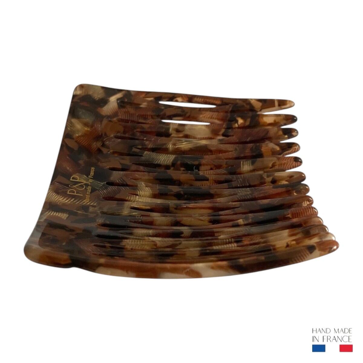peigne à cheveux 13 dents écaille marbre 4