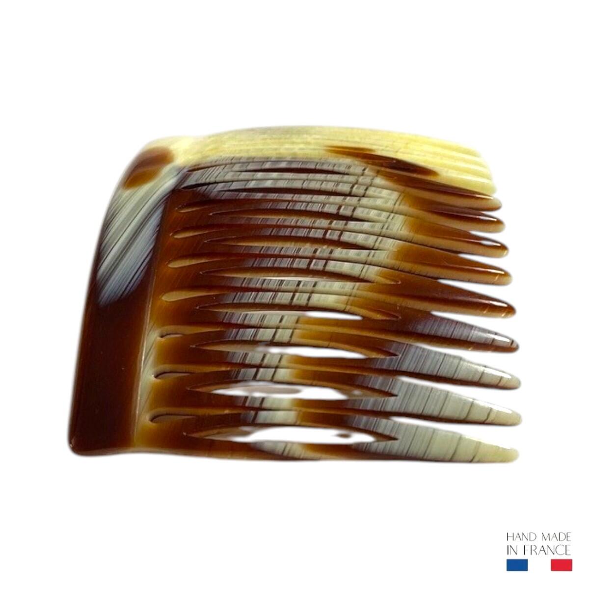 peigne à cheveux 13 dents corne marron 3