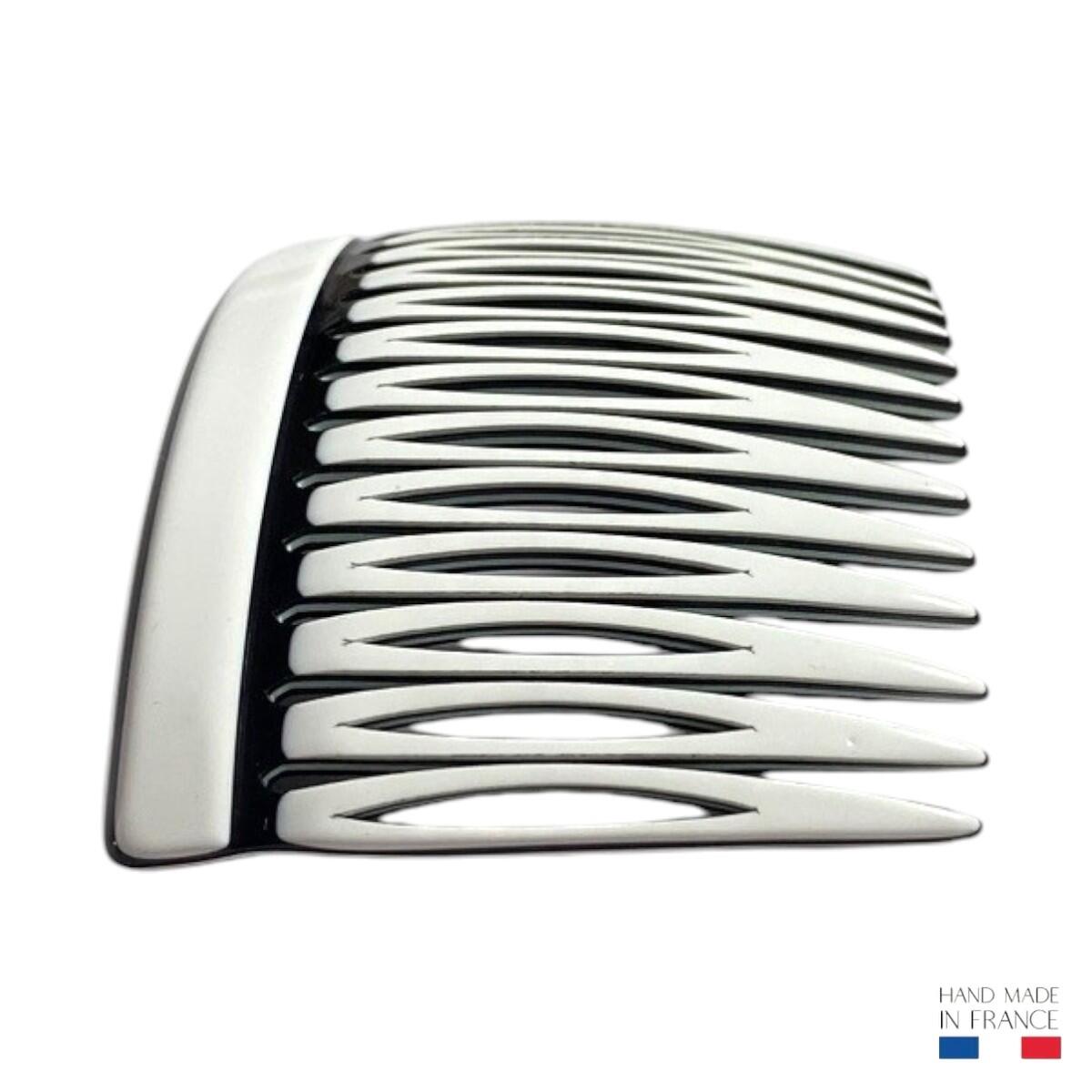peigne à cheveux 13 dents blanc et noir 3