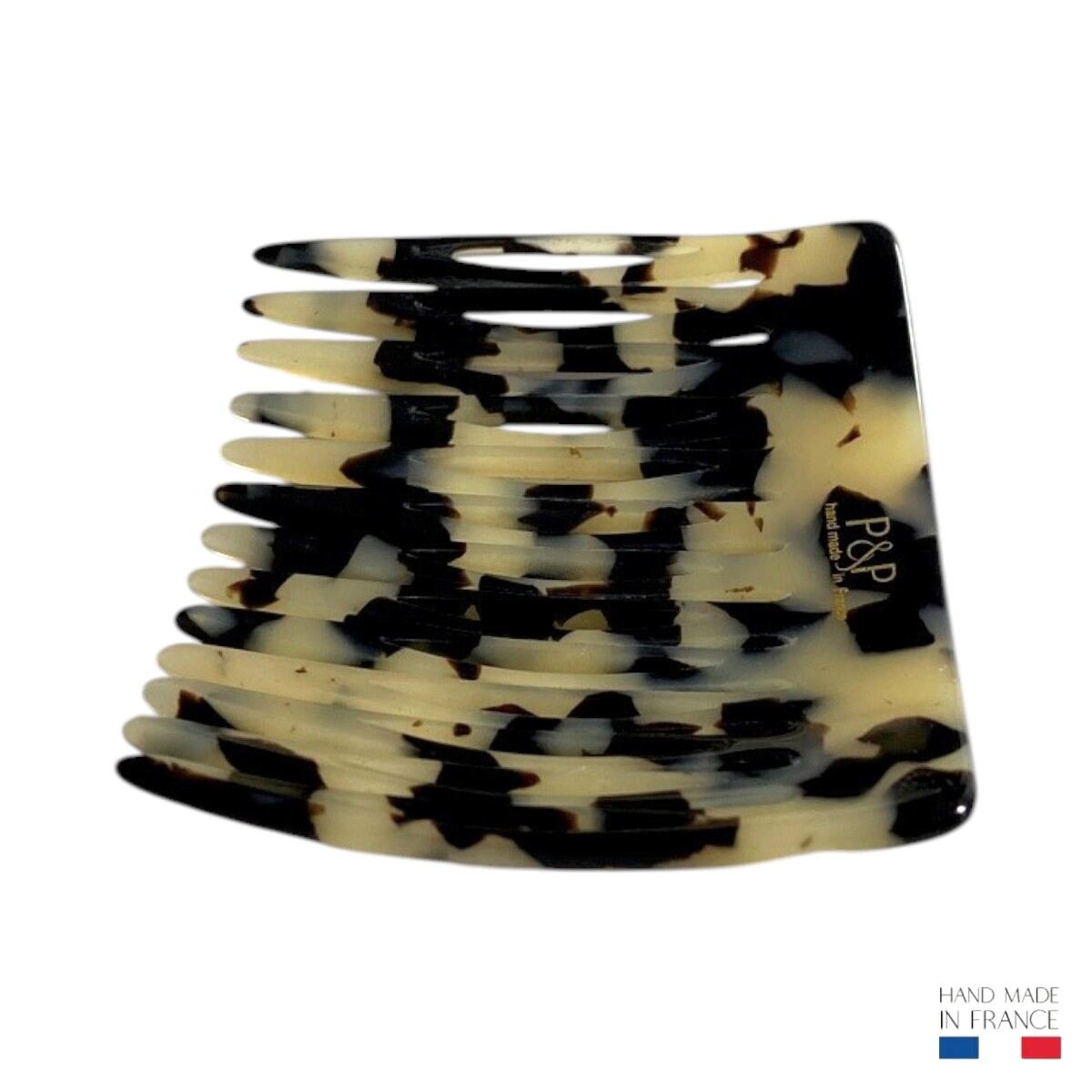 peigne à cheveux 13 dents écaille claire 4