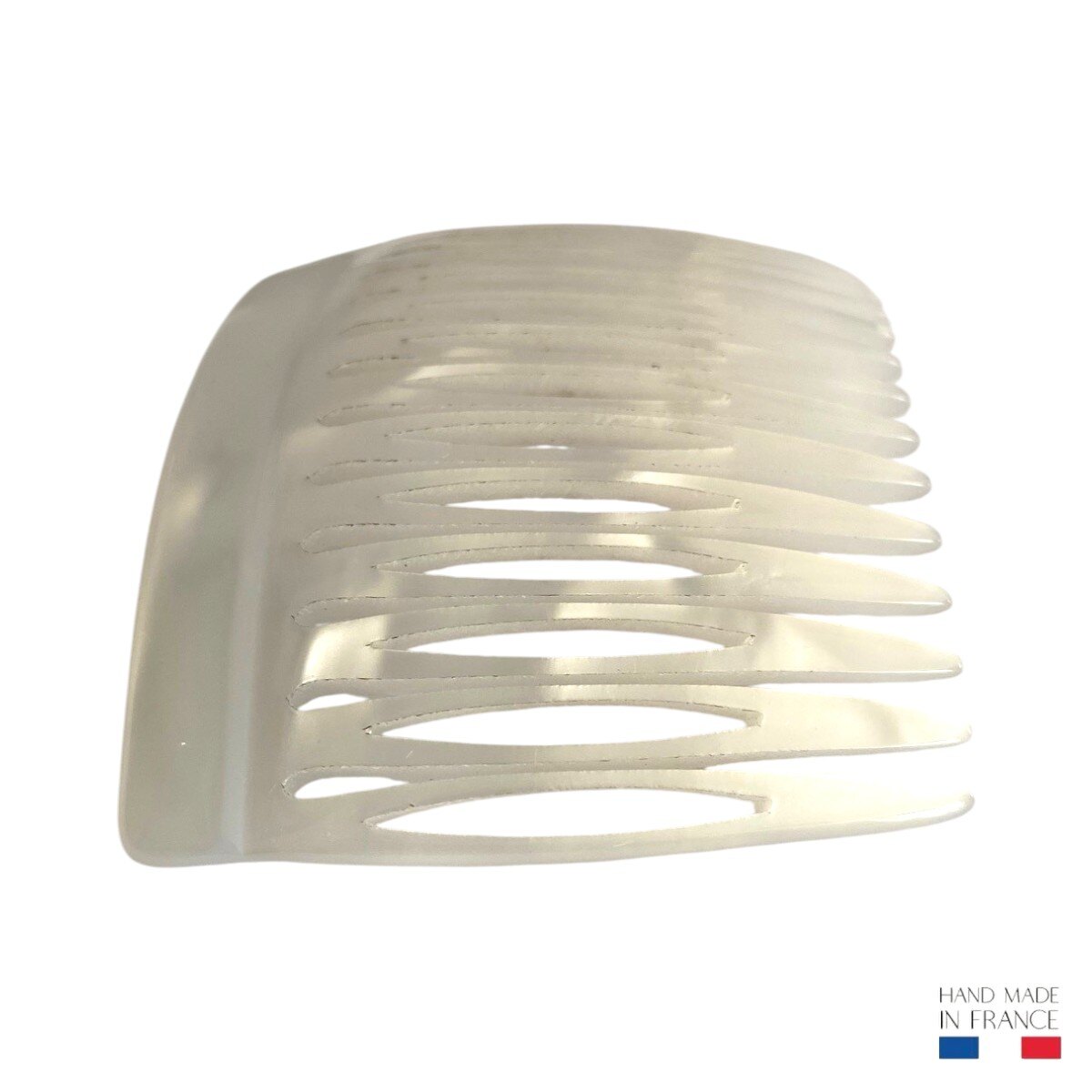 peigne à cheveux 15 dents blanc nacré 3
