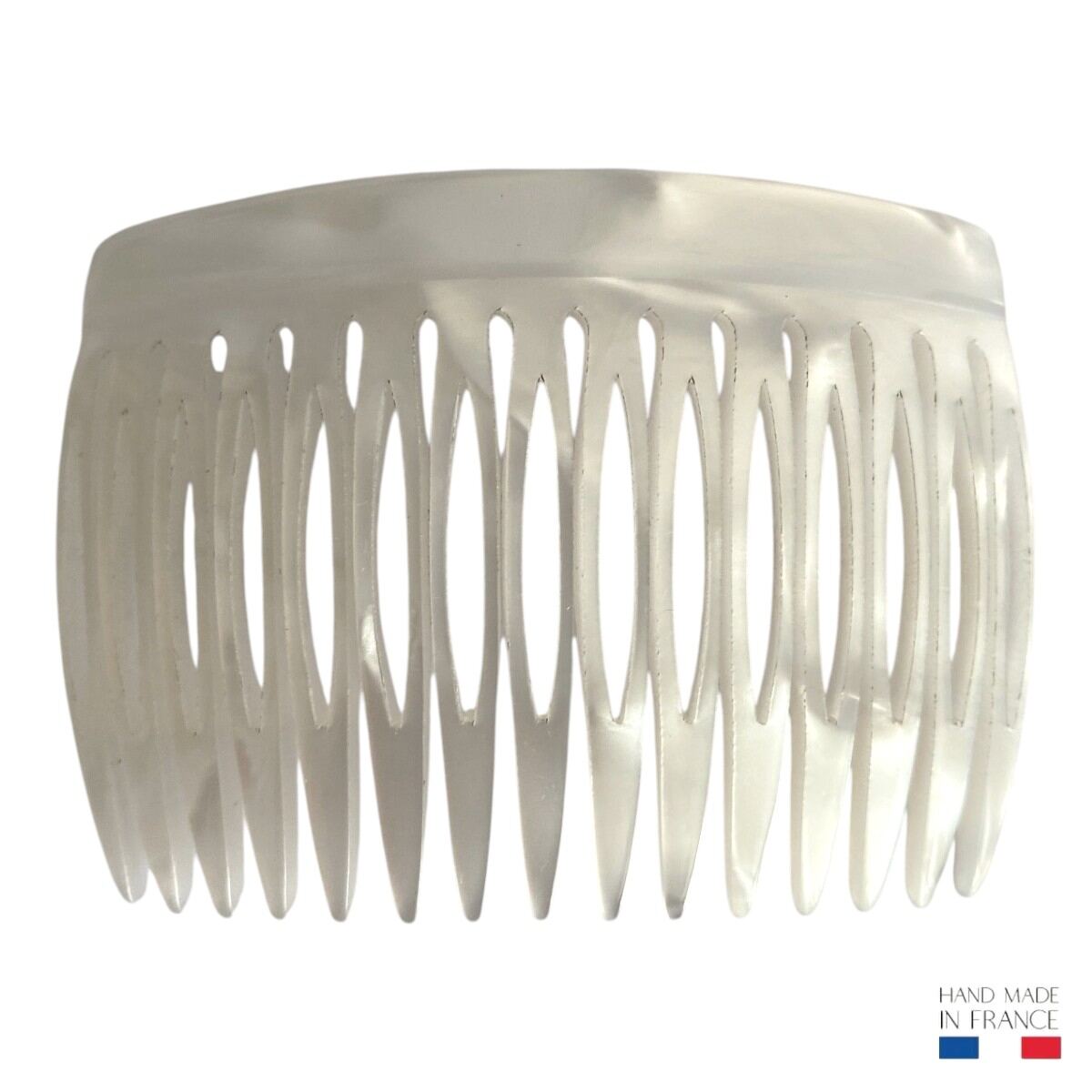 Peigne à cheveux blanc nacré - 15 dents