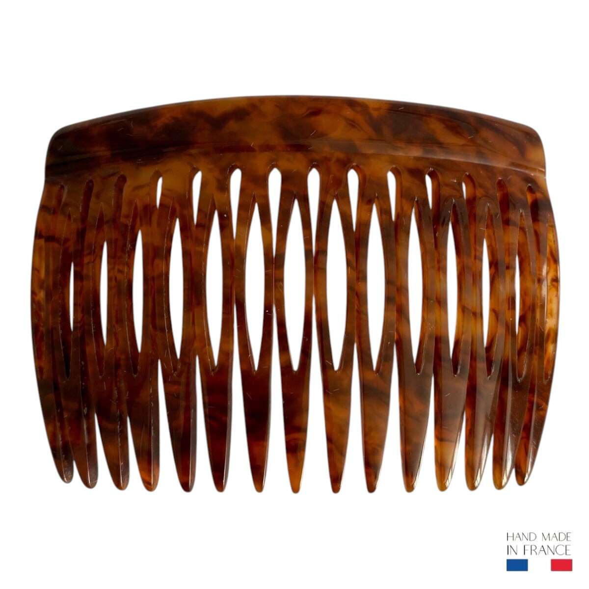 Peigne à cheveux écaille caramel - 15 dents
