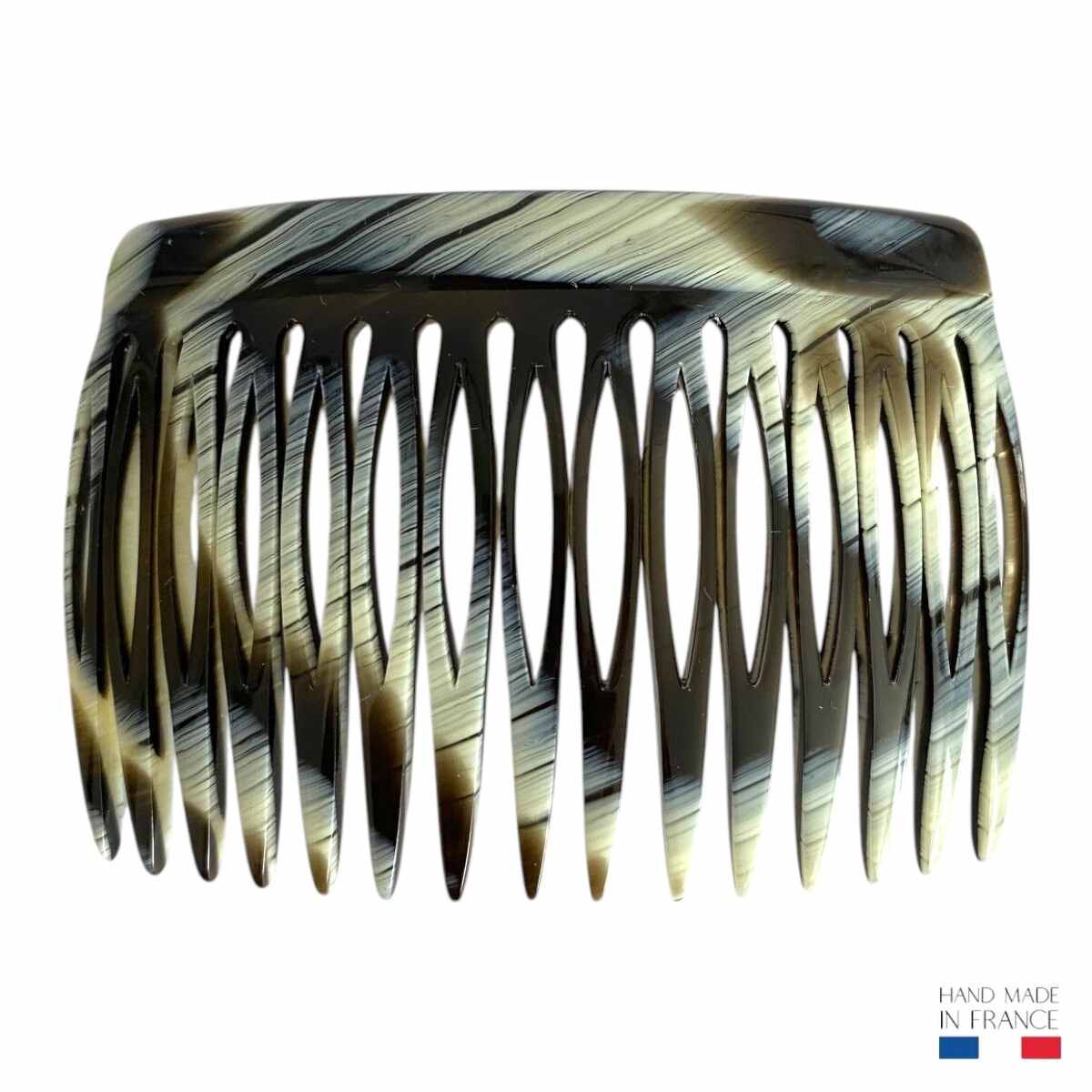 Peigne à cheveux corne noire - 15 dents
