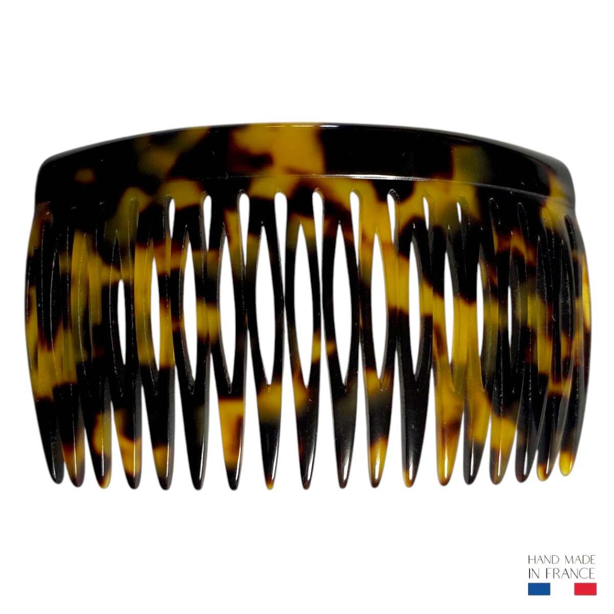 Peigne à cheveux écaille foncée - 18 dents