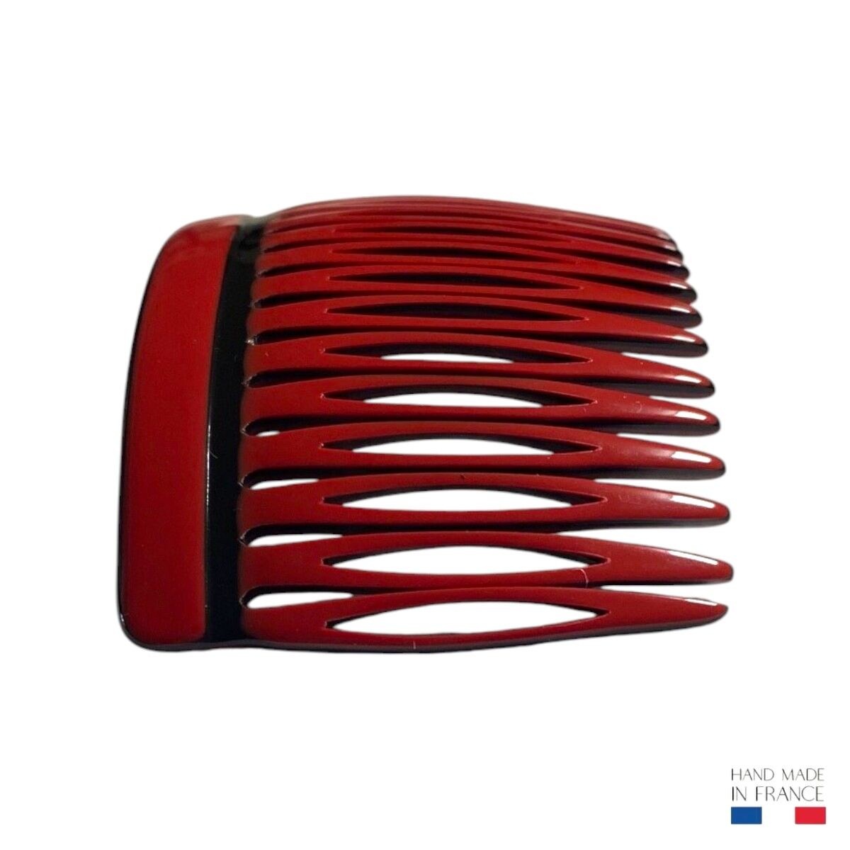 peigne à cheveux 18 dents rouge et noir 3
