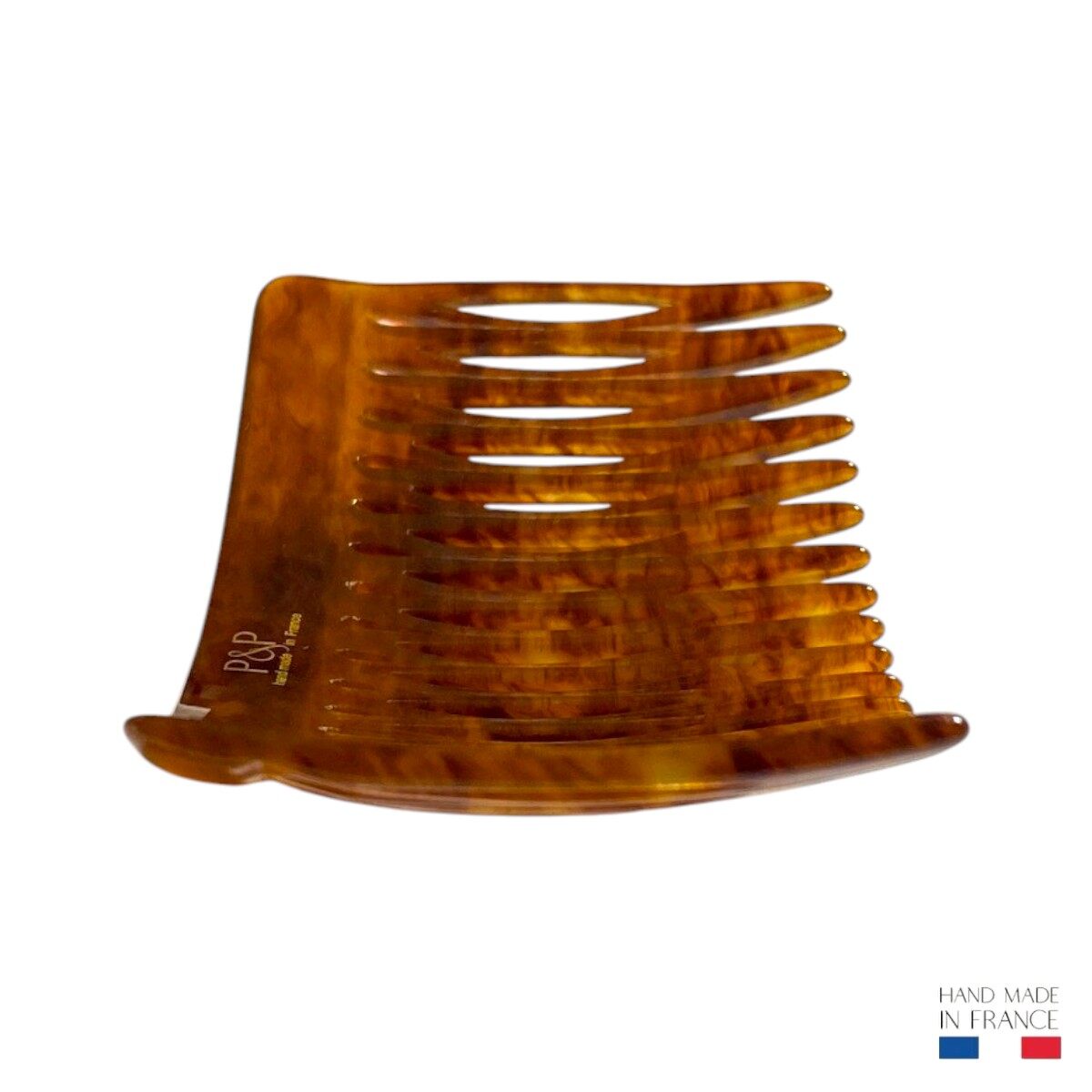 peigne à cheveux 18 dents écaille caramel 4