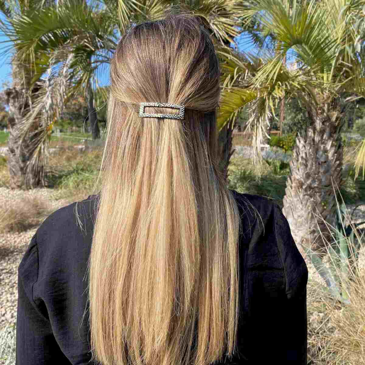 barrette a cheveux elise sans metal rectangulaire opera
