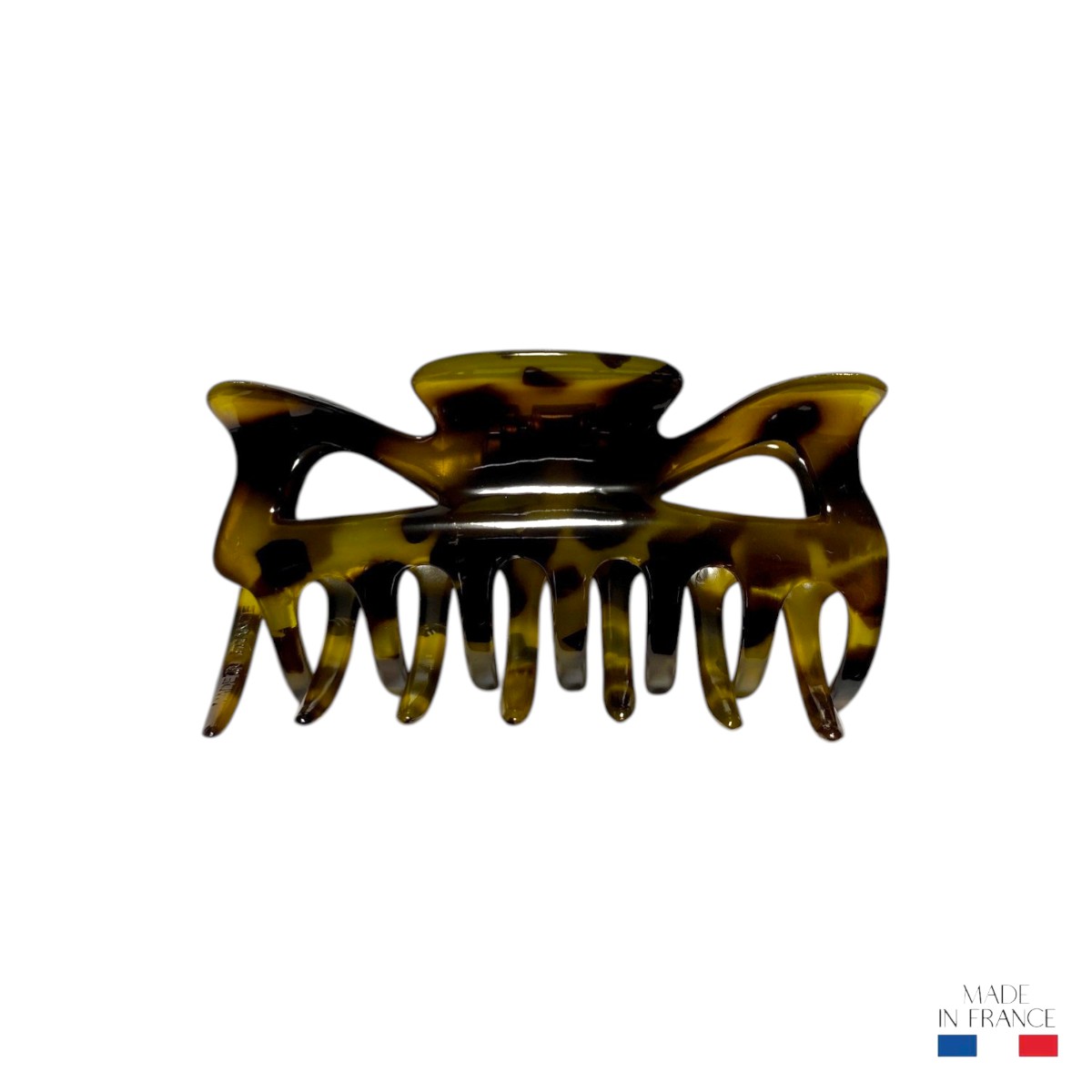 Pince à cheveux écaille ajourée 8,5 cm