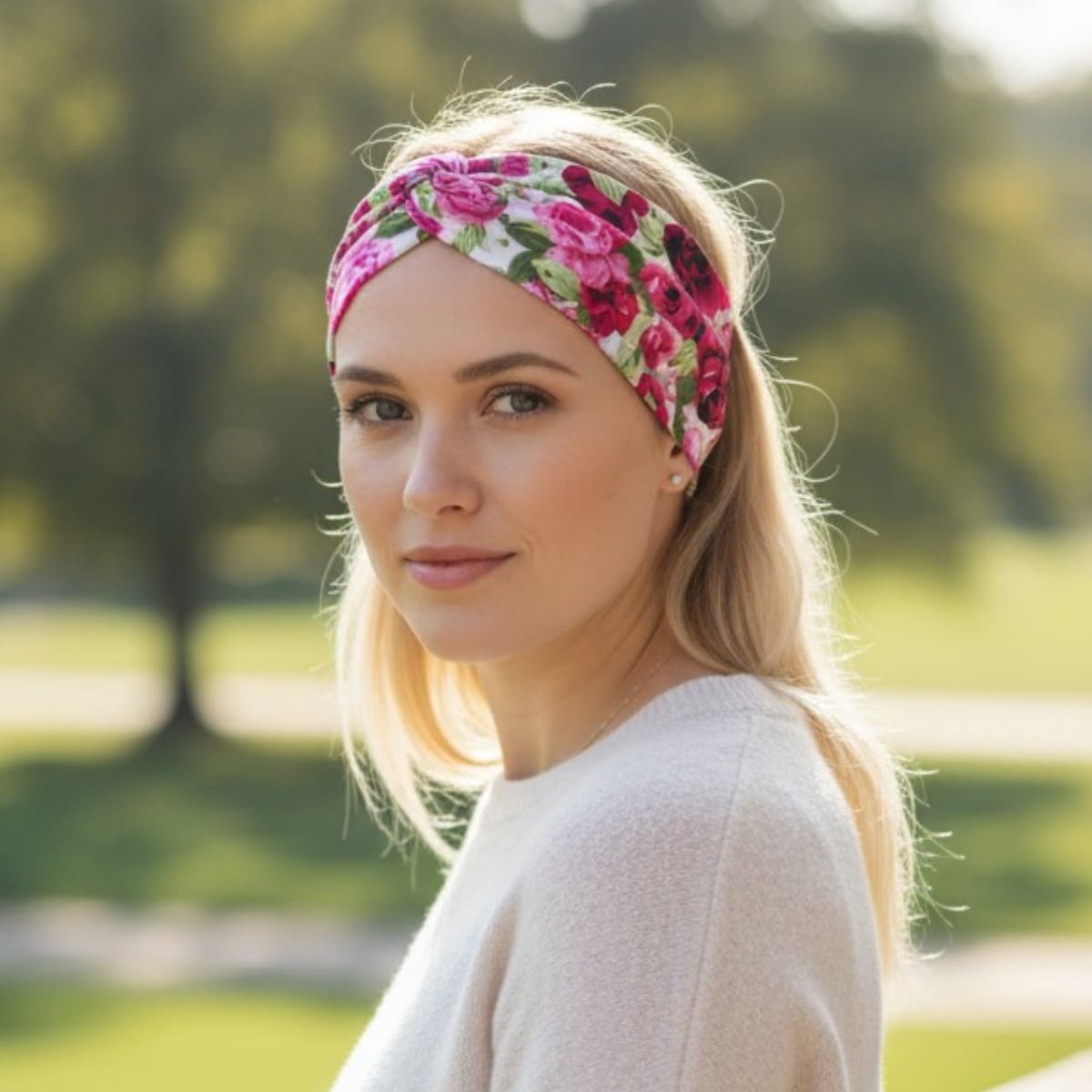 bandeau cheveux fleurs roses (1)