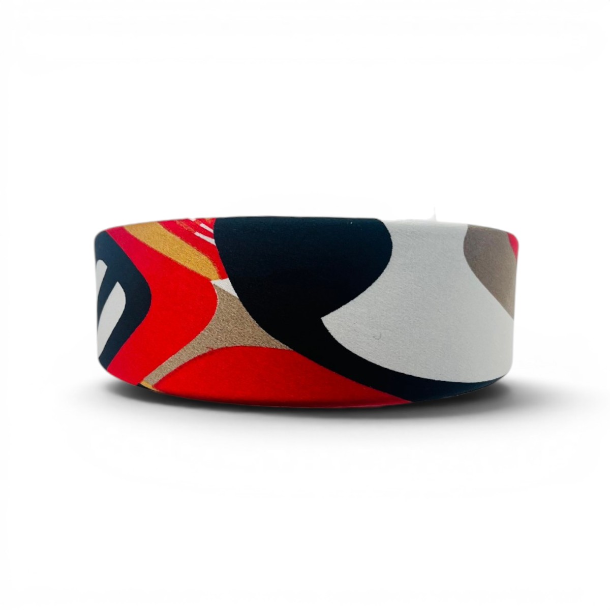 serre tete tissu GRAPHIQUE ROUGE ET NOIR2
