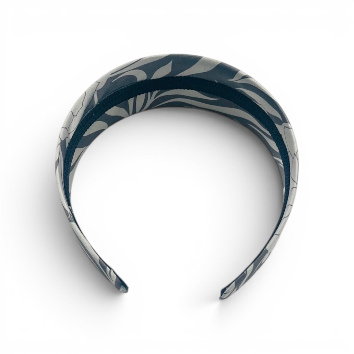 serre tete tissu FLORAL GRIS ARGENT2