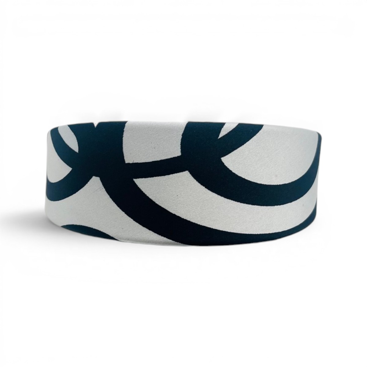 serre tete tissu GRAPHIQUE BLANC ET NOIR1