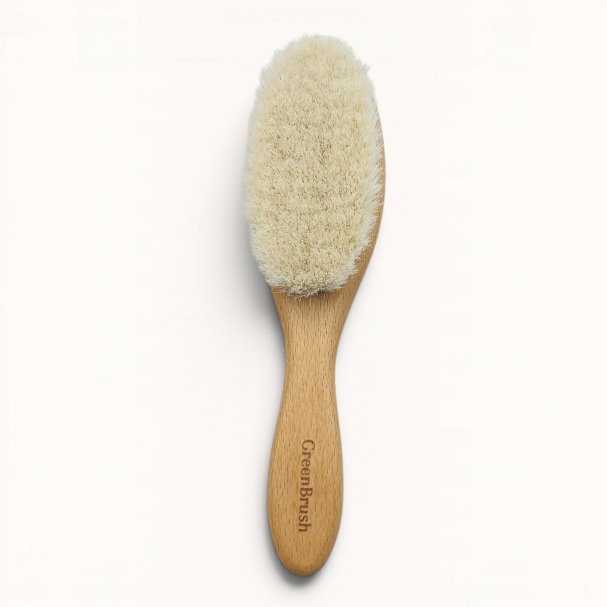 Brosse bébé ovale ultra-douce en hêtre naturel