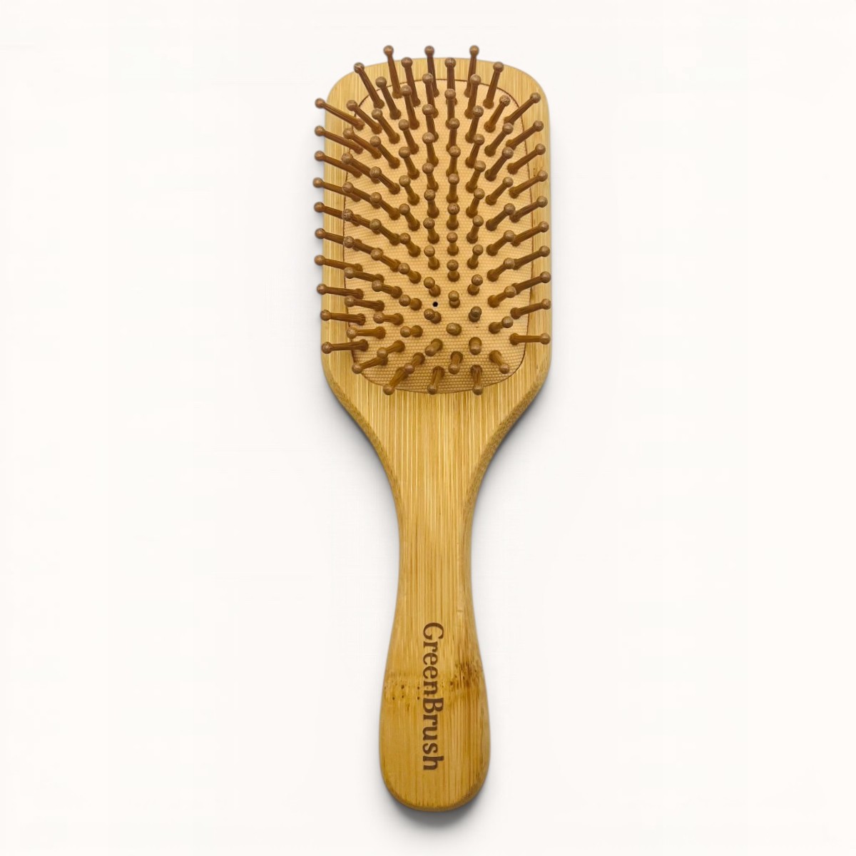 Brosse plate rectangulaire en bambou à picots naturels