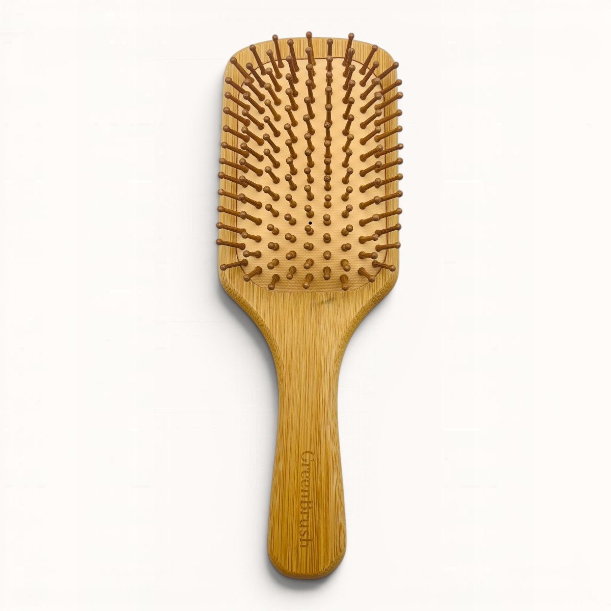 Brosse paddle rectangulaire en bambou à picots naturels