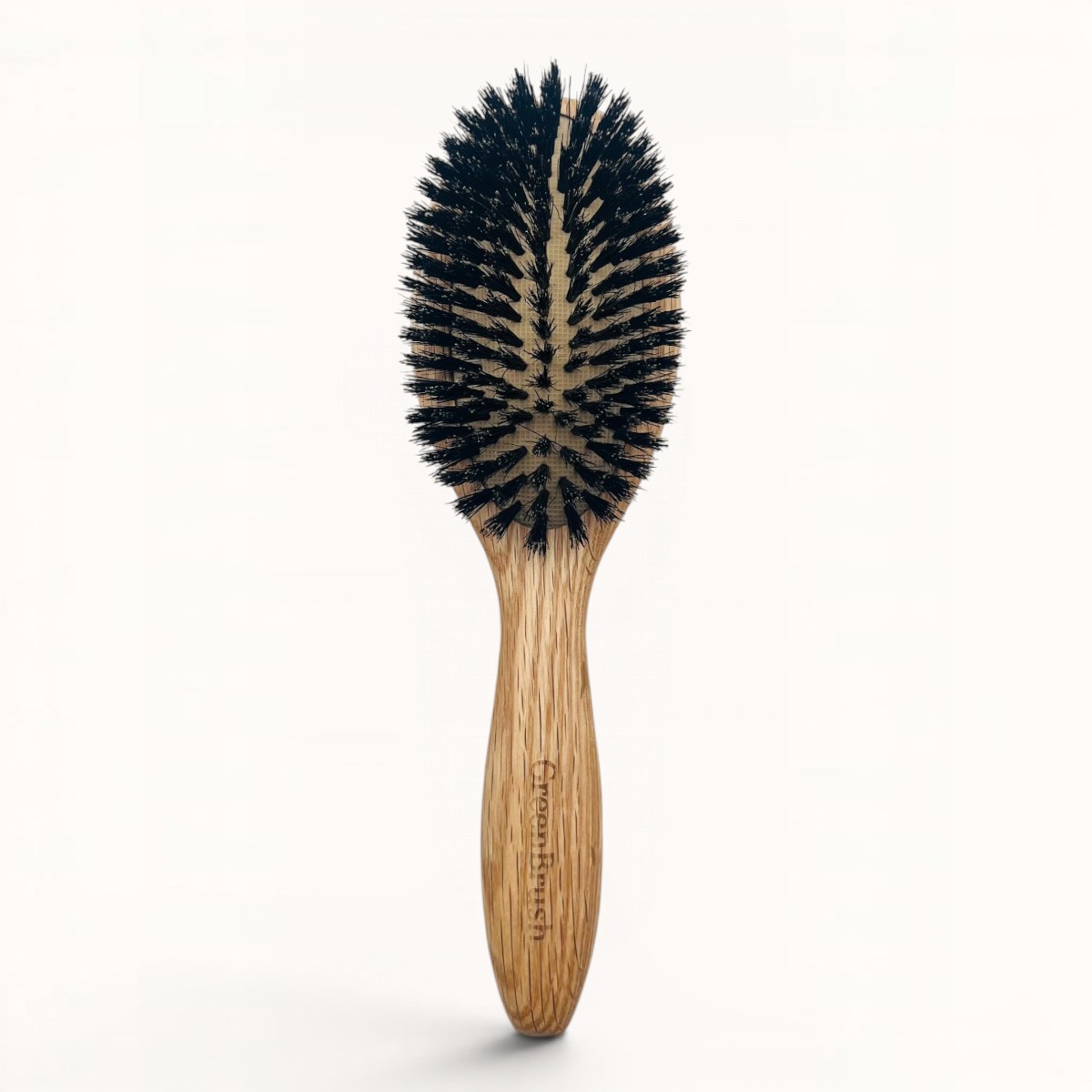 Brosse ovale pneumatique en chêne et poils de sanglier