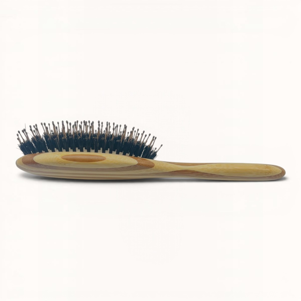 BROSSE A CHEVEUX OVALE BOIS POIL DE SANGLIER MIXTE RAYEE12